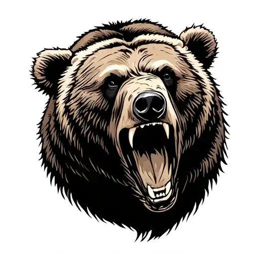 Grizzly Bear Attacking