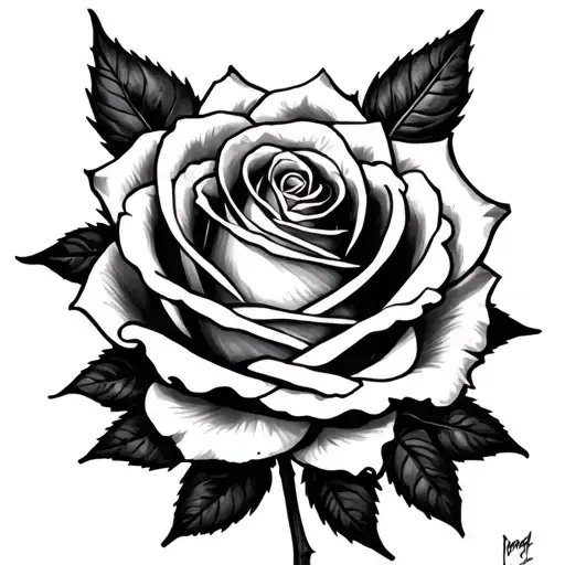 Black Widow And Rose