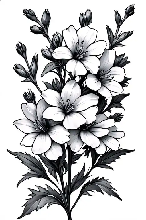 Larkspur Flowers Blooming