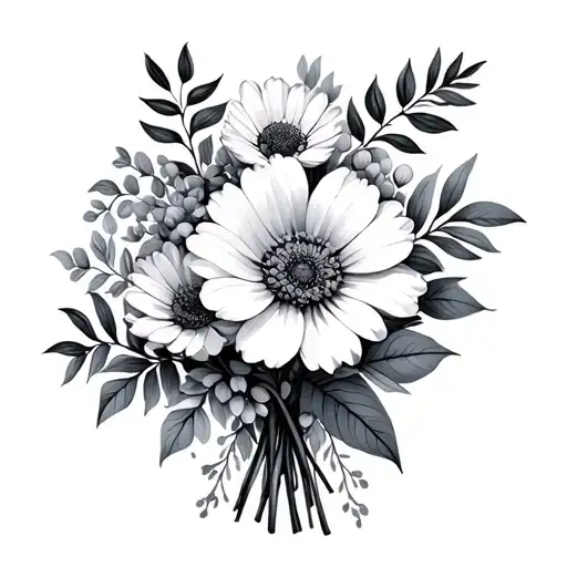 October And February Birth Flower Boquet