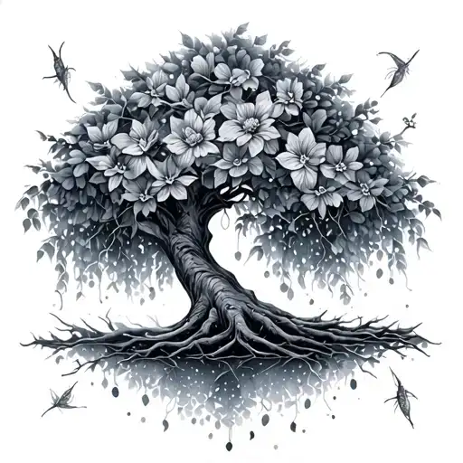 Willow Tree With Fae Space Floral