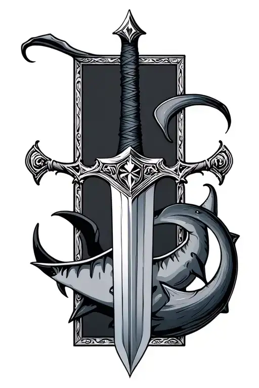 Gothic Sword With A Shark Fin
