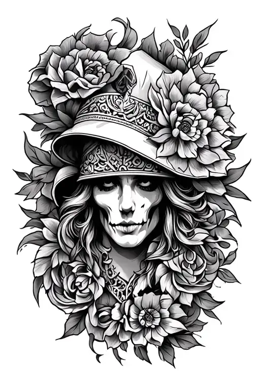 Slavic -Style Sleeve In A Black -White Style