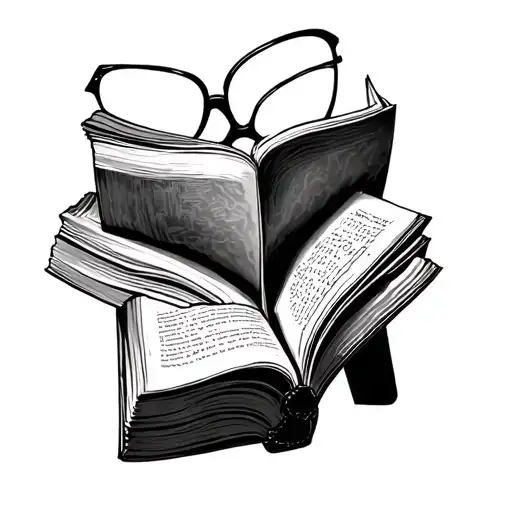 Glasses Reading A Book