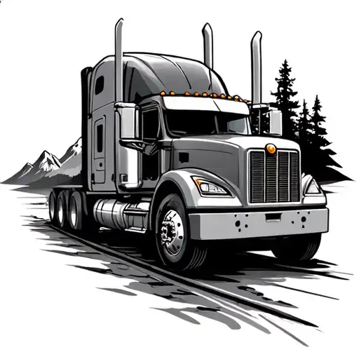 Trucker Mountains Sunset