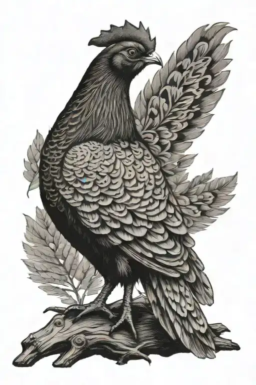Wood Grouse With Latvian