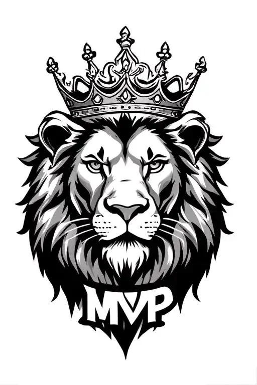 Lion With A Crown And Mvp Written Underneath
