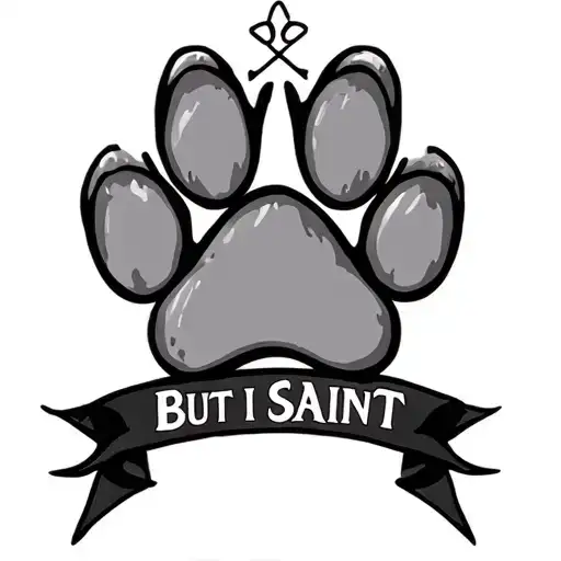 The Word Saint But I As A Paw Print