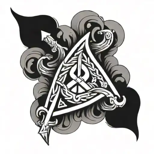 Hache Viking En Forme De Rune Symbolizing Strength