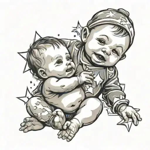 Baby Boy With Star In Hand Holding