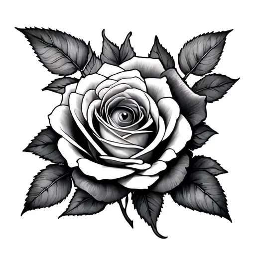 Roses And Eyes Looking