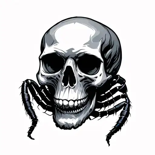 Centipede Around Skull