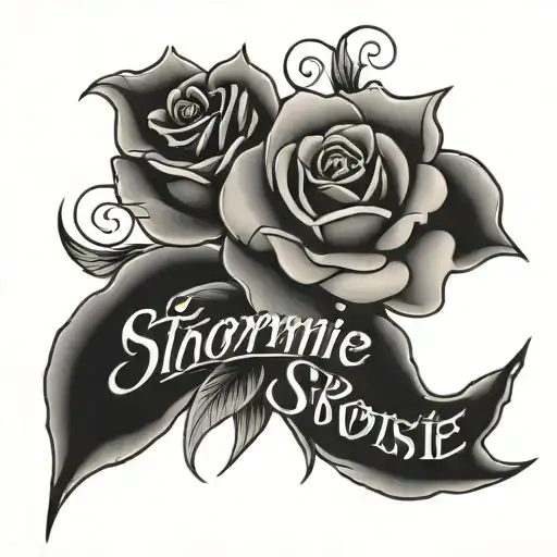 Name Stormie Rose Tattoo Lettering
