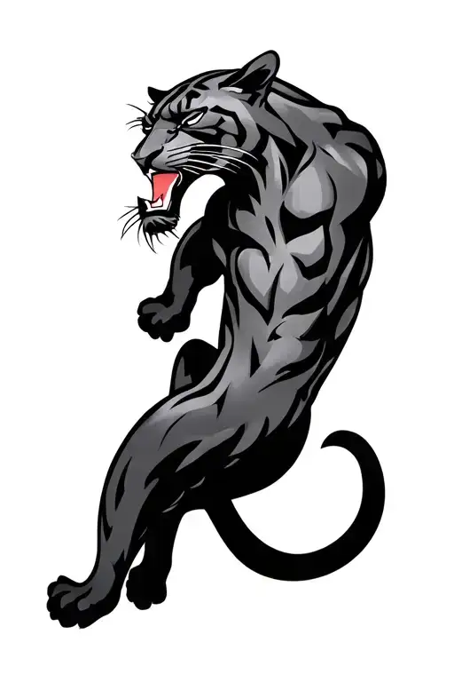 Panther In A Spartan Battle Scene