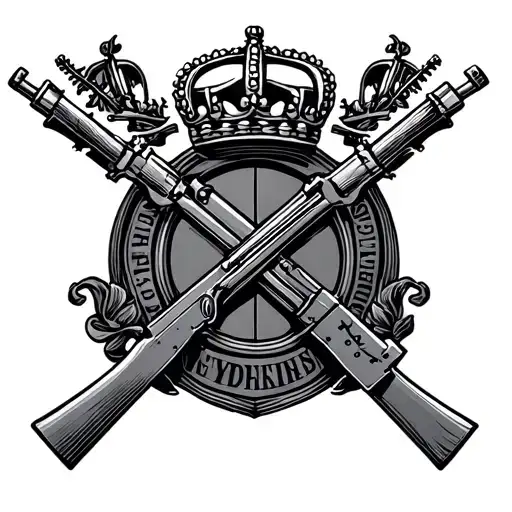 The Rifles Regiment Cap Badge With A British Army Theme