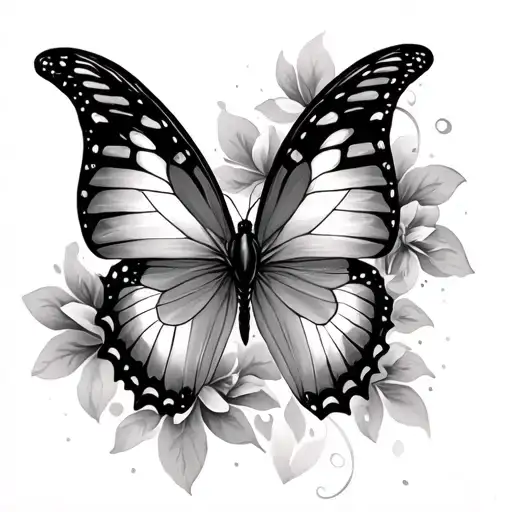 Butterfly On The Background