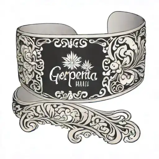 Maui Armband With Text 'Oliver Georgina'