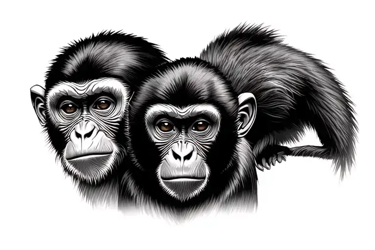 Spider Monkey Capuchin Monkey And Squirrel Monkey