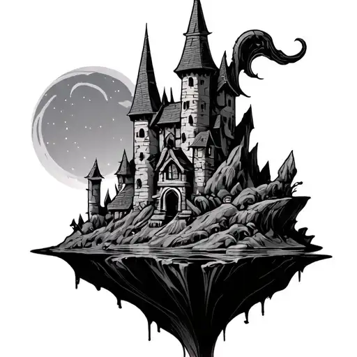 Wizard Tower On Floating Island