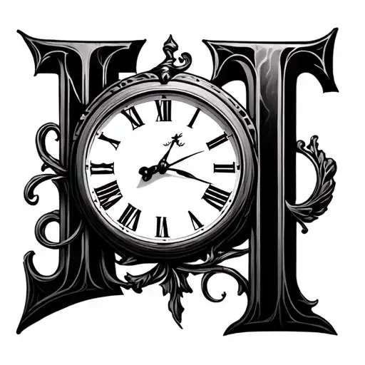 Clock Life Letter M And R