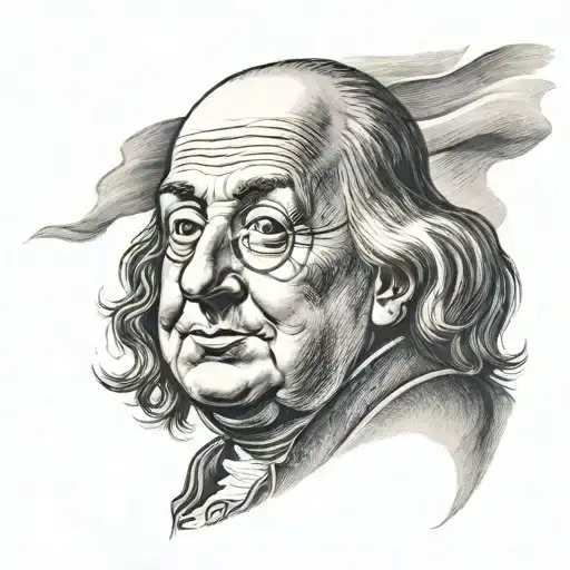 Benjamin Franklin With X Over Eyes And Mouth