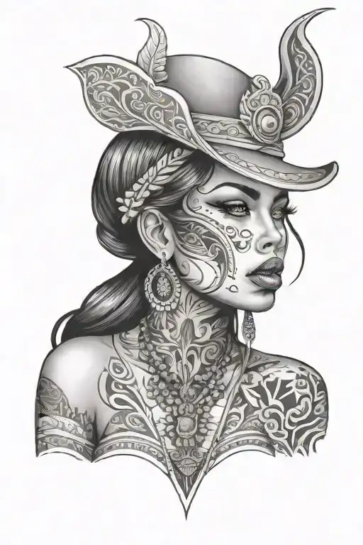 Chicano Girl With Her Toungue Out