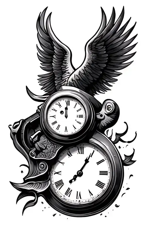 Shotgun And Clock Face