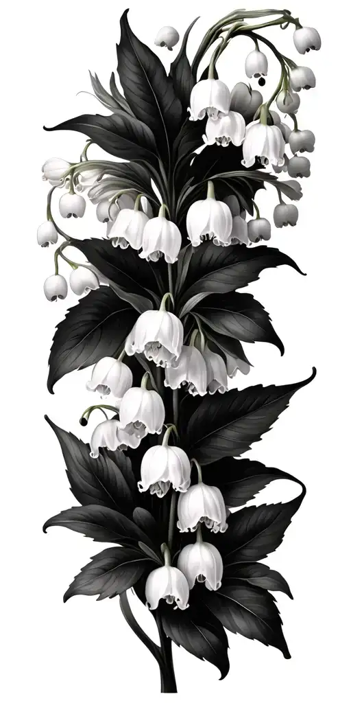 Lily Of The Valley And The Hawthorn And Narcissus