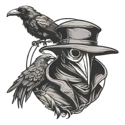 Plague Doctor And Raven