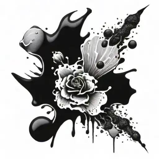 Black Paint Splatters