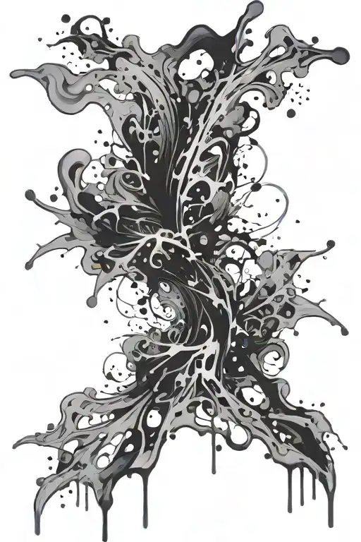 Black Paint Splatters