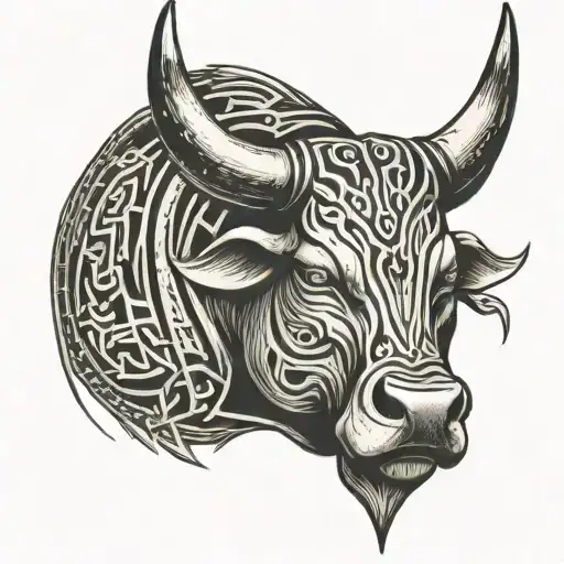 Bull With Runes Forming