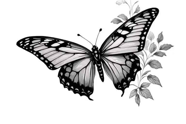 Sentence With Butterfly Flying