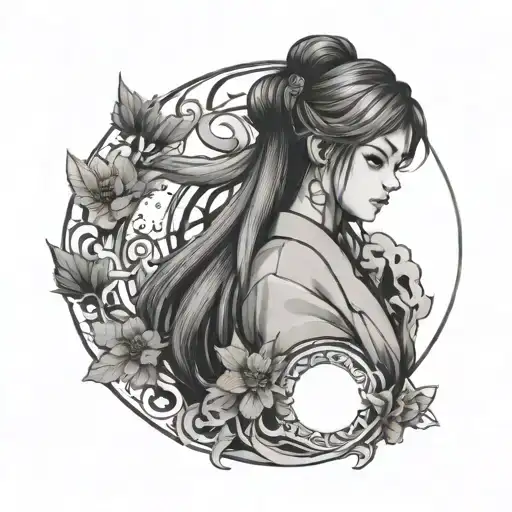 Japanese Mini Circle Shodow Girl Anime