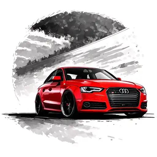 Audi S4 2013 Red With Black Wheels