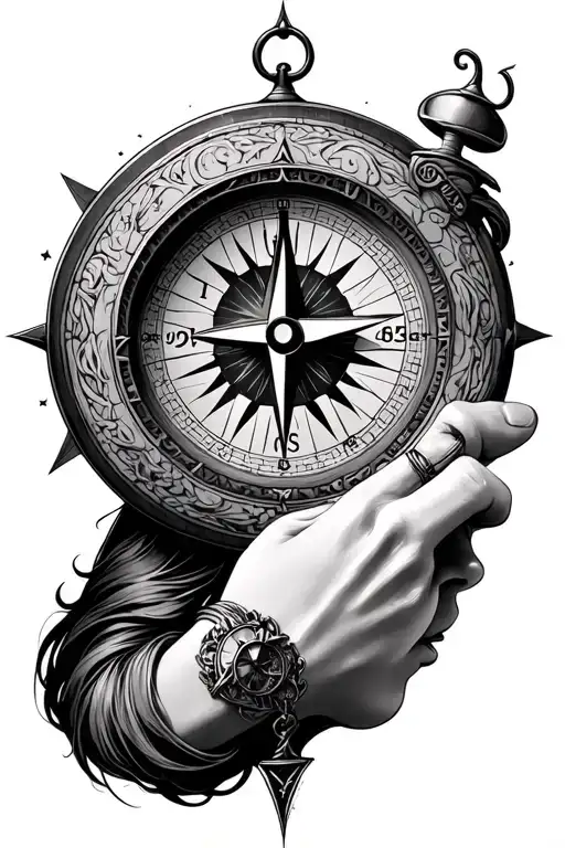 Compass And Clock Numerals 17 08 A Person Looking At The Future