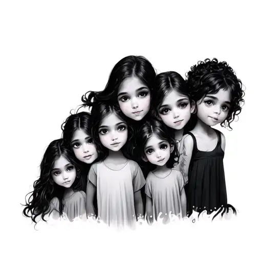 Seven Siblings Six Girls One Boy