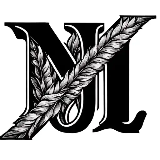 Intermingled Initial M And L And J Inside