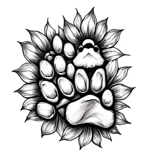Lilly And Paws Prints Arranged