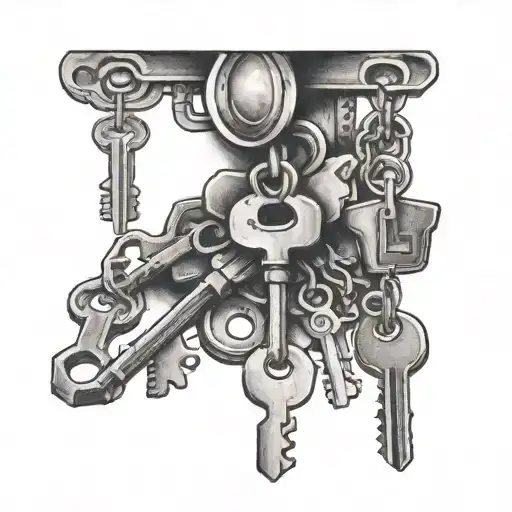 Bunch Of Keys Hanging