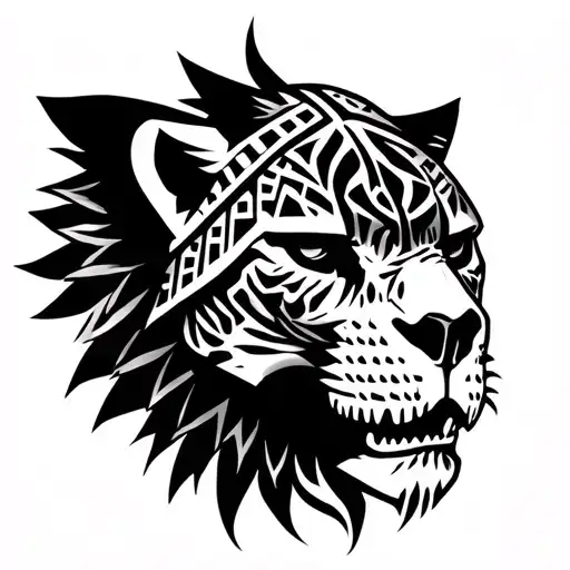 Skulls Aztec Jaguar Warrior