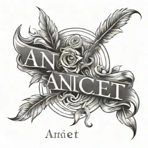 Minimalist Tattoo With Name Anicet