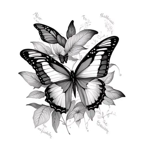 Butterfly's And Bible Scripture Designs Embedded Within
