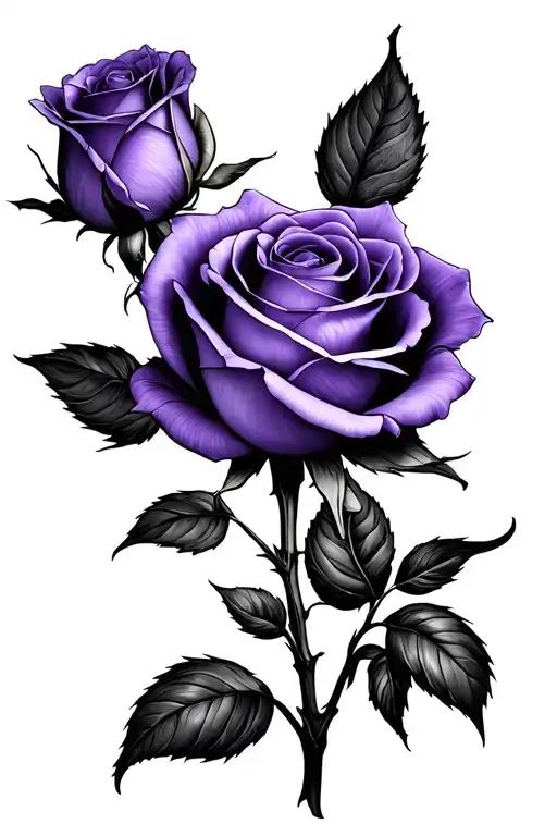 Single Purple Rose