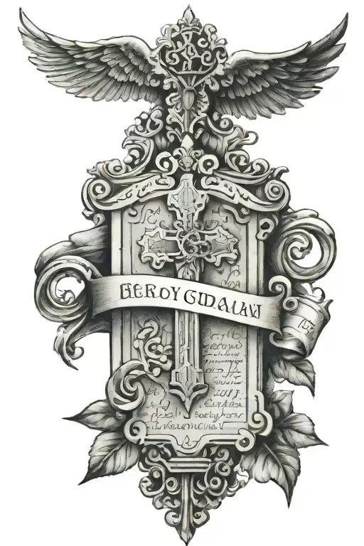 A Christian Tattoo With A Bible Verse