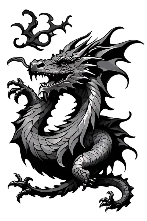 Wales Dragon Intertwined