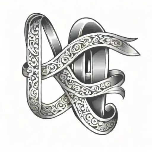 Bipolar Ribbon With Letters L And N