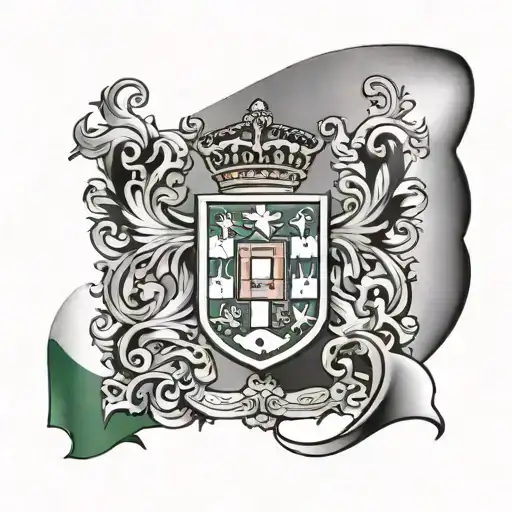 Flag Of Portugal And Martinique