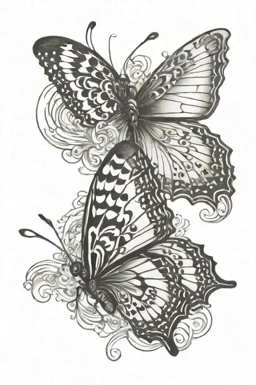 Butterfly With Y2k Design