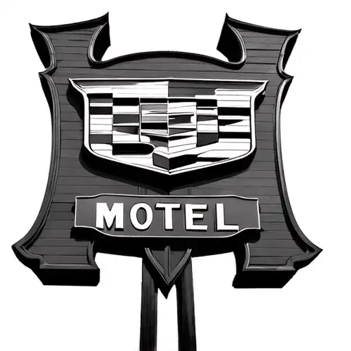 Cadillac Logo Motel Sign